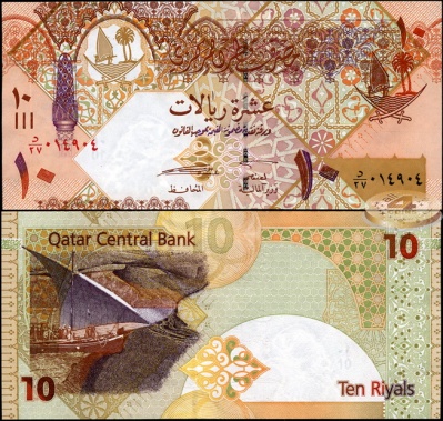 Катар. 10 риалов (Unc) 2008