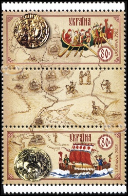 Украина. 2003. Путь из варяг в греки (Сцепка. MNH OG)