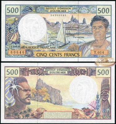 Французская Полинезия. Банкнота 500 франков. ND (2010). Unc. Бумага. Кат# P.1g