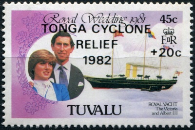 Тувалу. 1982. Фонд помощи жертвам тайфуна Исаак на Тонге (Почтовая марка. MNH OG)