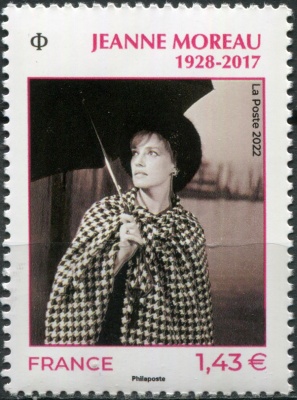 Франция. 2022. Жанна Моро (1928-2017), актриса (Почтовая марка. MNH OG)