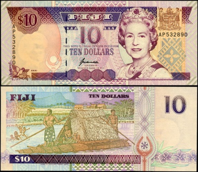 Фиджи. 10 долларов (Unc) 1996