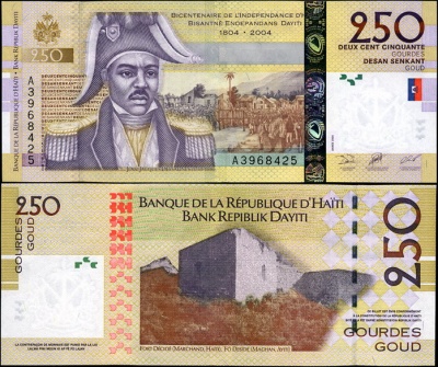 Гаити. 250 гурдов (Unc) 2004