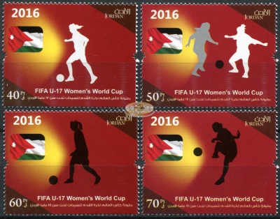 Иордания. 2016. Чемпионат мира по футболу среди женщин FIFA U-17 (Серия. MNH OG)