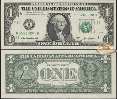 США. 1 доллар (Unc) 2013.K