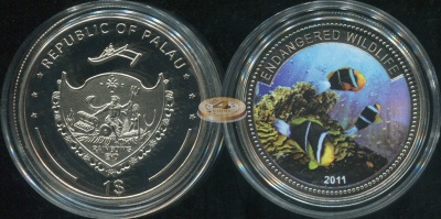 Палау. 1 доллар. 2011 (Proof. Эмаль)