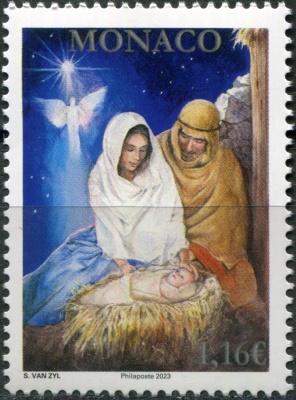 Монако. 2023. Рождество (Почтовая марка. MNH OG)