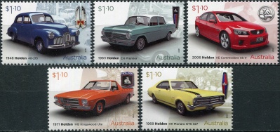 Австралия. 2021. Автомобили компании Holden (Серия Почтовых марок. MNH OG)
