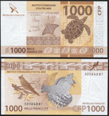 Французская Полинезия. Банкнота 1000 франков. ND(2014). Unc. Бумага. Кат.# P.6a