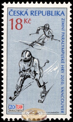 Чехия. 2010. Зимние Паралимпийские игры.  Ванкувер 2010 (Почтовая марка. MNH OG)