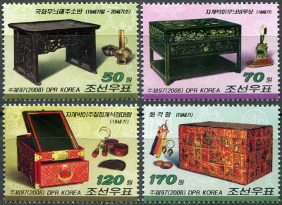 КНДР. 2008. Антикварная мебель (Серия Почтовых марок. MNH OG)