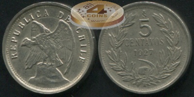 Чили. 5 центаво. 1927 (VF)