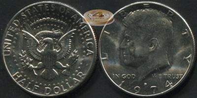 США. 1/2 доллара. 1974.D (Unc)