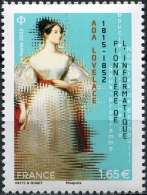 Франция. 2022. Ада Лавлейс, математик (Почтовая марка. MNH OG)