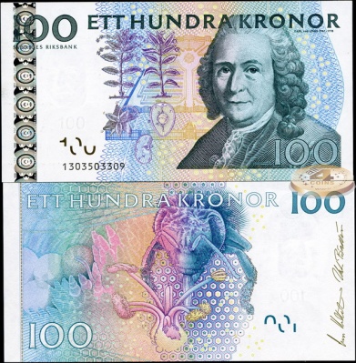 Швеция. 100 крон (Unc) 2001