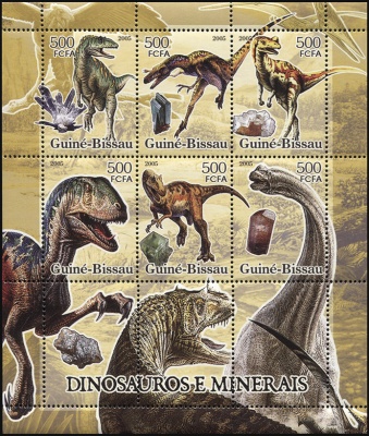 Гвинея-Биссау. 2005. Динозавры и Минералы (М.Лист. MNH OG)