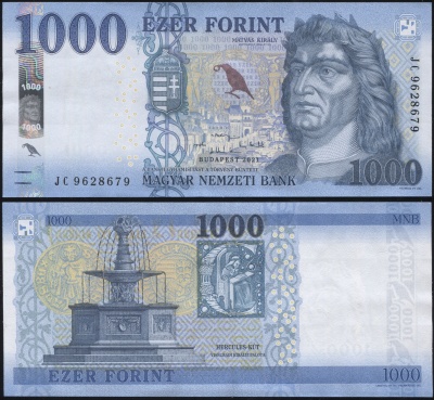 Венгрия. Банкнота 1000 форинтов. 2021. Unc. Бумага. Кат# P.NL