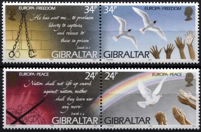 Гибралтар. 1995. Мир и Свобода (Серия. MNH OG)