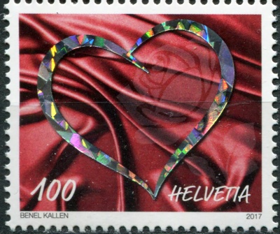 Швейцария. 2017. Марка для любимых (Почтовая марка. MNH OG)