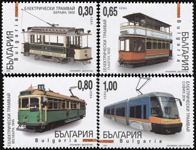 Болгария. 2014. История Электрического Трамвая (Серия. MNH OG)