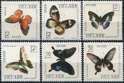 Вьетнам. 1966. Бабочки (Серия. MNH OG)