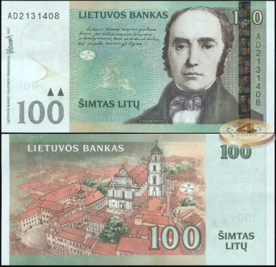 Литва. 100 лит (Unc) 2008