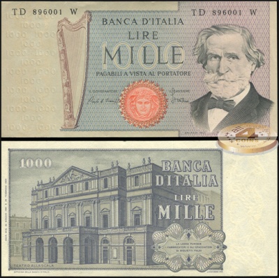 Италия. Банкнота 1000 лир. 30.05.1981. Unc. Бумага. Кат.# P.101i