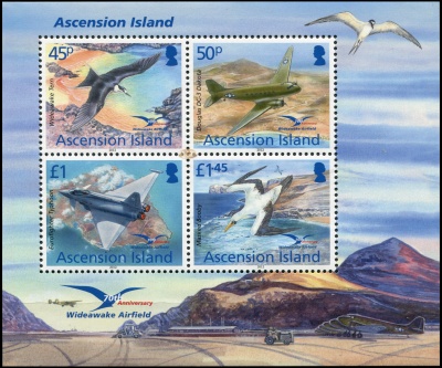 Остров Вознесения. 2012. 70-я годовщина Аэродрома Wideawake (Блок. MNH OG)