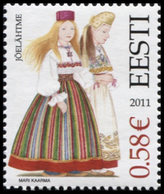 Эстония. 2011. Костюмы Йыэляхтме (Почтовая марка. MNH OG)