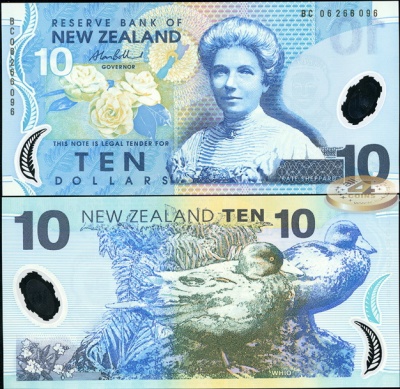 Новая Зеландия. 10 долларов (Unc. Пластик) 2006