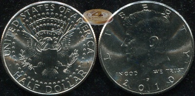 США. 1/2 доллара. 2010 P (Unc)