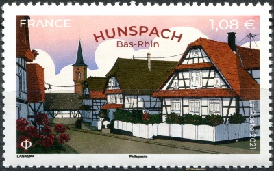 Франция. 2021. Унспак, коммуна во Франции (Почтовая марка. MNH OG)
