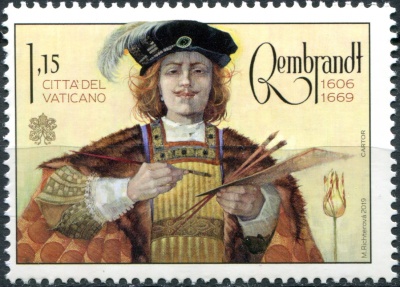 Ватикан. 2019. 350-летие со дня смерти Рембрандта (III) (Почтовая марка. MNH OG)
