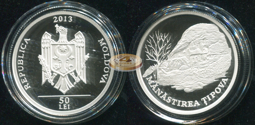 Молдова. 50 леев. 2013 (Proof. Серебро. Этуи. Сертификат)