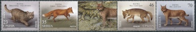 Сербия. 2014. Хищники (IV) (Сцепка. MNH OG)