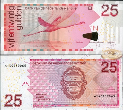 Нидерландские Антильские о-ва. 25 гульденов (Unc) 2008