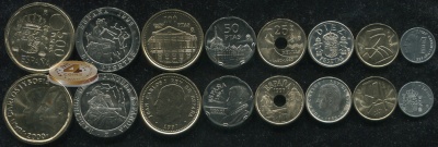Испания. Набор №1 (8 монет) 1983-2001