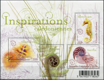 Новая Каледония. 2016. Спирали в природе (Блок. MNH OG)