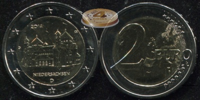Германия. 2 евро. 2014.G (Unc. Биметалл) Федеральные земли. Нижняя Саксония