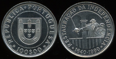 Португалия. 100 эскудо. 1990 (Unc)