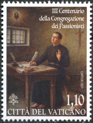 Ватикан. 2021. 300-летие Пассионистской конгрегации (Почтовая марка. MNH OG)