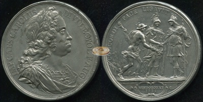 Священная Римская империя. Настольная медаль. 1725 (aUnc)