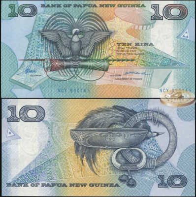 Папуа Новая Гвинея. 10 кина (Unc) 1994