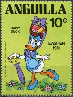 Ангилья. 1981. Дейзи Дак (Почтовая марка. MNH OG)