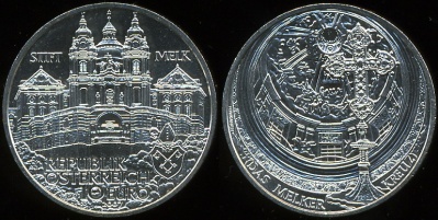 Австрия. 10 евро. 2007 (Unc. Серебро)