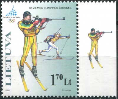Литва. 2006. XX Зимние Олимпийские игры, Турин (I) (Почтовая марка. MNH OG)