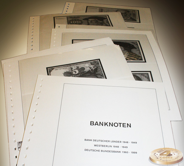 Иллюстрированные листы для банкнот ФРГ (Lindner)