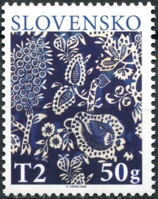 Словакия. 2020. Пасха. Традиционный текстиль (Почтовая марка. MNH OG)