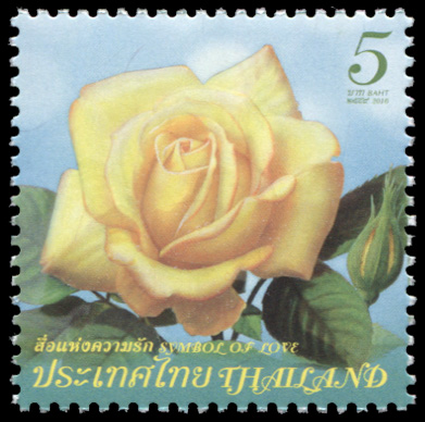Таиланд. 2016. Роза - Символ Любви (Почтовая марка. MNH OG)