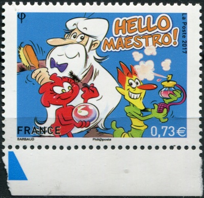 Франция. 2017. Анимационная серия "Хелло, маэстро!" (Почтовая марка. MNH OG)